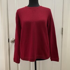 Ralph Lauren 100% Lambswool Red Tight Knit Sweater Women’s Size Small